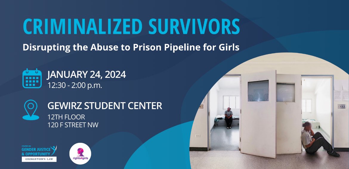 rights4girls's tweet photo. Don’t miss our January 24th event during #HTAM. Hear from formerly incarcerated survivors & other experts about the unjust criminalization of survivors as well as legislative efforts to end the #abusetoprisonpipeline for girls. Register: https://t.co/6RqWabs4sn https://t.co/Ho0w7fHBmC