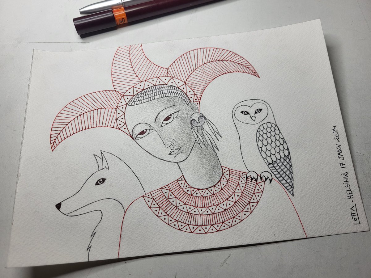 lottaskimo's tweet image. Gribouillage du soir...
#dessin #drawing