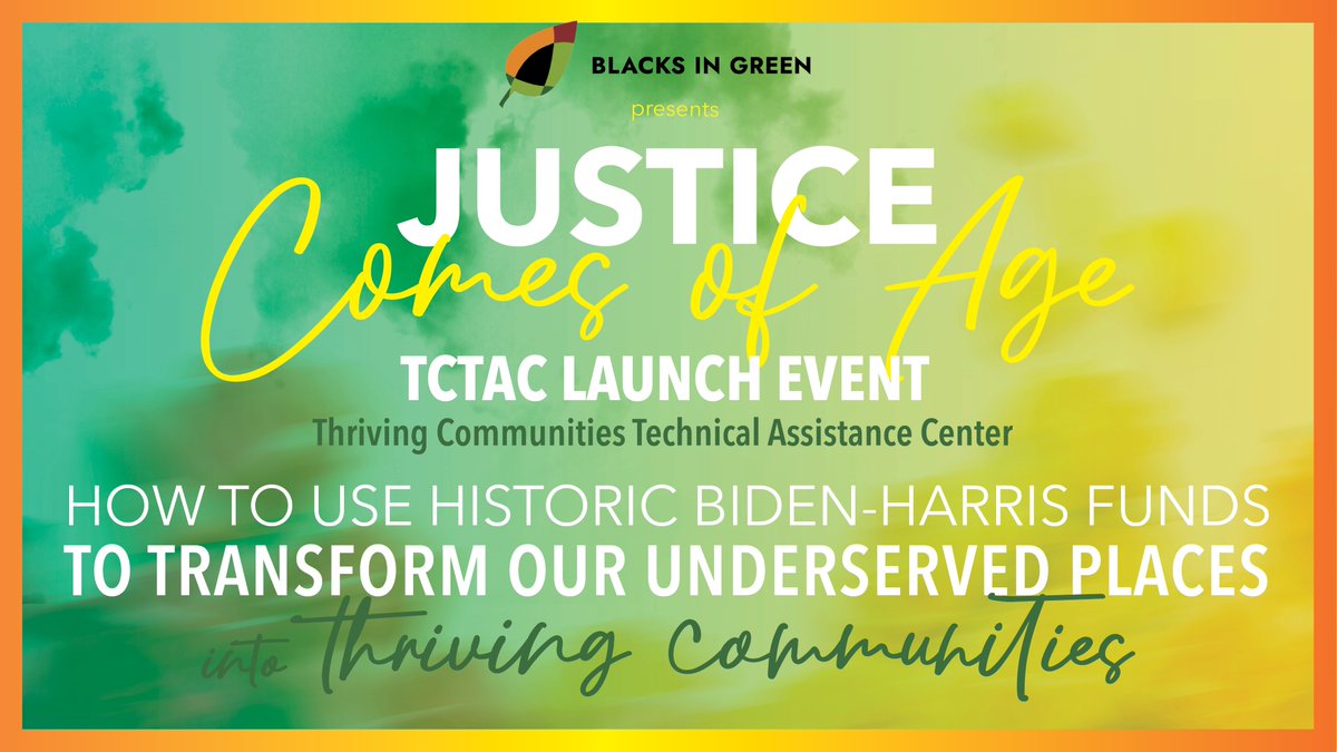 UIC School of Public Health (@uicpublichealth) on Twitter photo Join our partner <a href="/BlacksInGreen/">Blacks in Green™</a> for the launch event of their new Thriving Communities Technical Assistance Center, with resources and networking to build #environmentaljustice. Free RSVP: bit.ly/48UuytS Join our partner <a href="/BlacksInGreen/">Blacks in Green™</a> for the launch event of their new Thriving Communities Technical Assistance Center, with resources and networking to build #environmentaljustice. Free RSVP: bit.ly/48UuytS