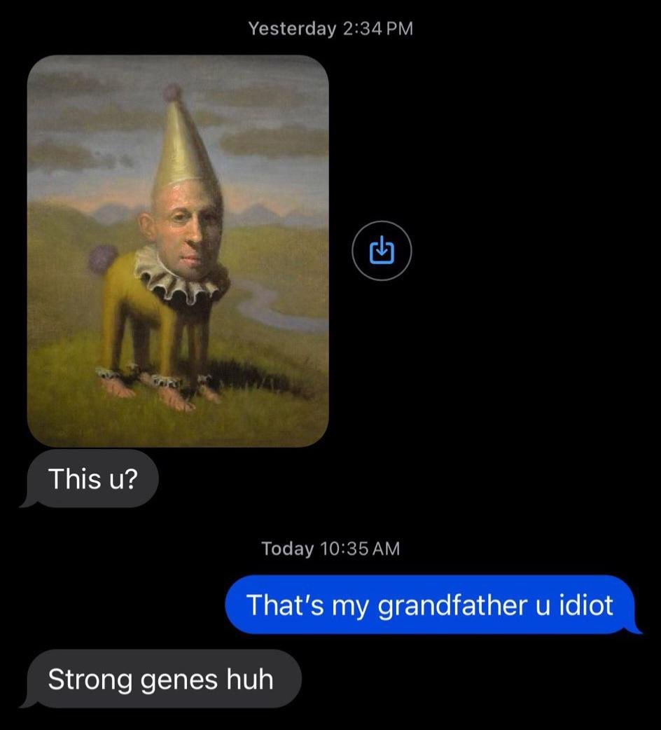 tesselationz's tweet photo. guess which one of my friends completely roasted me https://t.co/jt4N5CvVCT