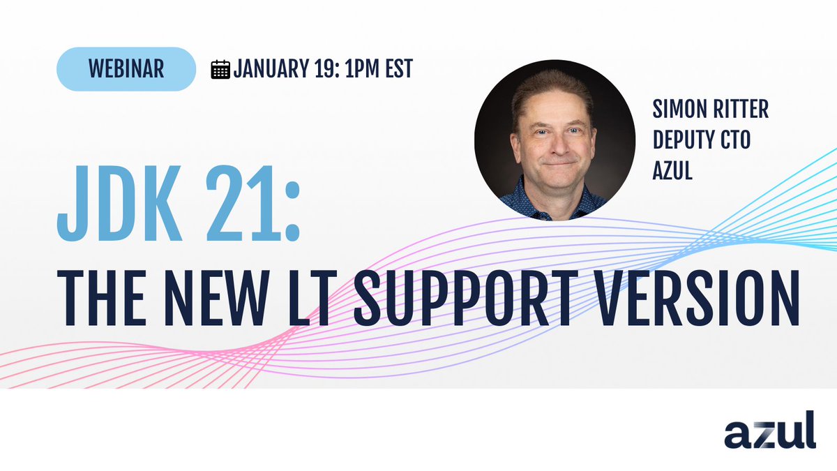 Want to increase your productivity and make your code perform better? Join Simon Ritter, Azul Deputy CTO live, THIS FRIDAY, January 19th at 1pm EST as he dives into the new features of JDK 21. ow.ly/BKMf50QrRaw

#Java #JVM #OpenJDK #Performanceengineering #JDK21