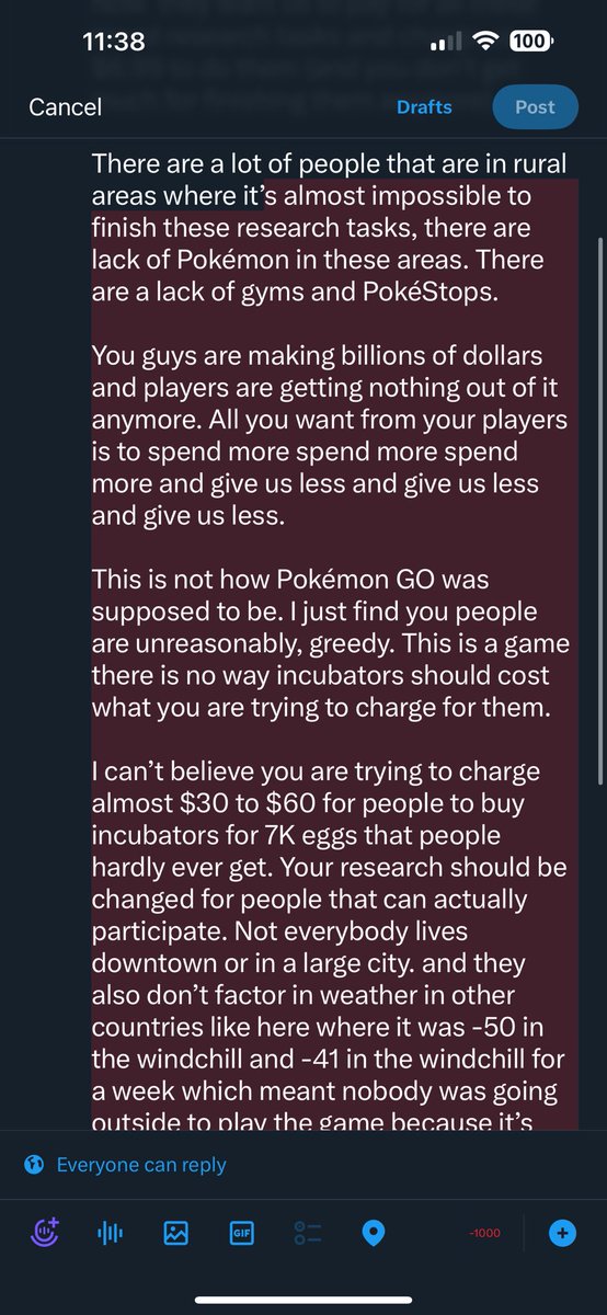 KD_CALGARY's tweet photo. I cannot get over these prices I am seeing on Pokémon GO. This is robbery. Now  Niantic wants us to pay for all these timed research tasks and charge us $6.99 to do them (and you don’t get much for finishing them anymore). #niantic
#PokemonGO #Pokemon #greed #notpaying https://t.co/RJgA2ktLjW