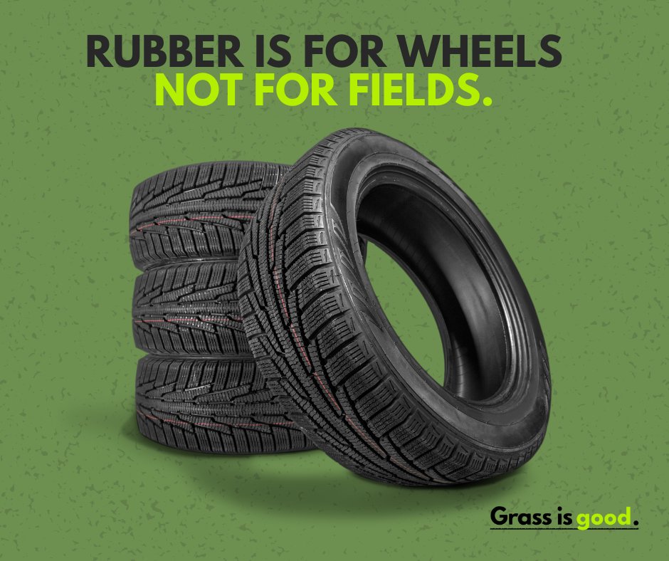 GIG: Rubber is great for wheels, but not so great for our fields. Trust Washington grown turfgrass in your yards and sports fields. #GrassIsGood

Learn more 👉🏻grassisgood.org/post/tires-are…