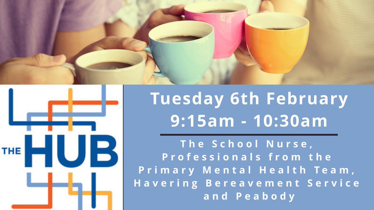 AGInfschool's tweet photo. The next Hub is Tuesday 6th February at the Ardleigh Green Family Centre. Help, advice and support for all. #ardleighgreenfamilycentre #NELFT #HBBS #peabody #pmht #camhs https://t.co/4RxJFwkW5W