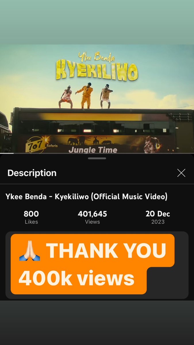 This mad love man ♥️ This is the first song since Obangaina to not have Uganda as the leading viewers It’s currently 1. Kenya 🇰🇪 2. Nigeria 🇳🇬 3. Uganda 🇺🇬 4. Tanzania 🇹🇿 Am grateful #kyekiliwo #2024