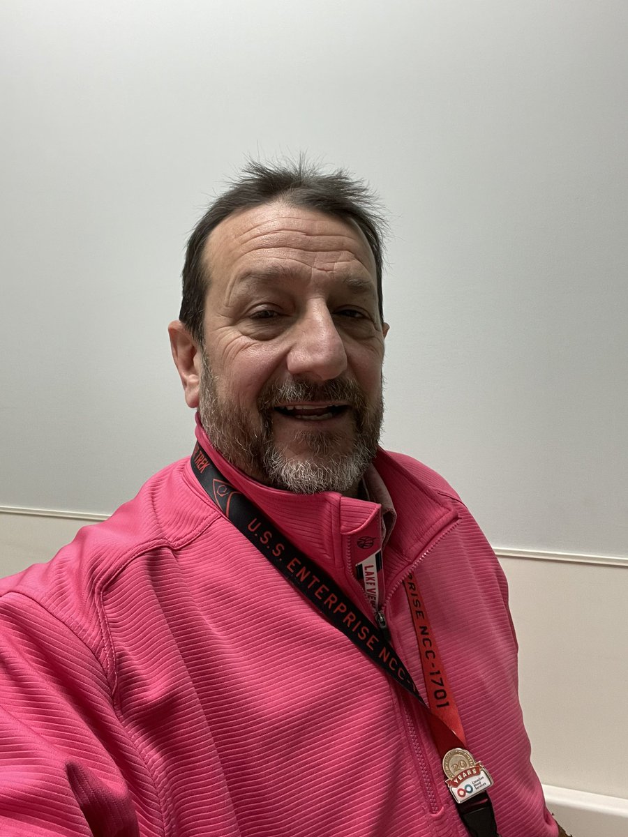 Real men wear Pink!! 
Mom has been gone 7 years now, continuing my tradition of wearing Pink for Mom’s memory and Breast Cancer awareness!!! 💞
#fcukcancer