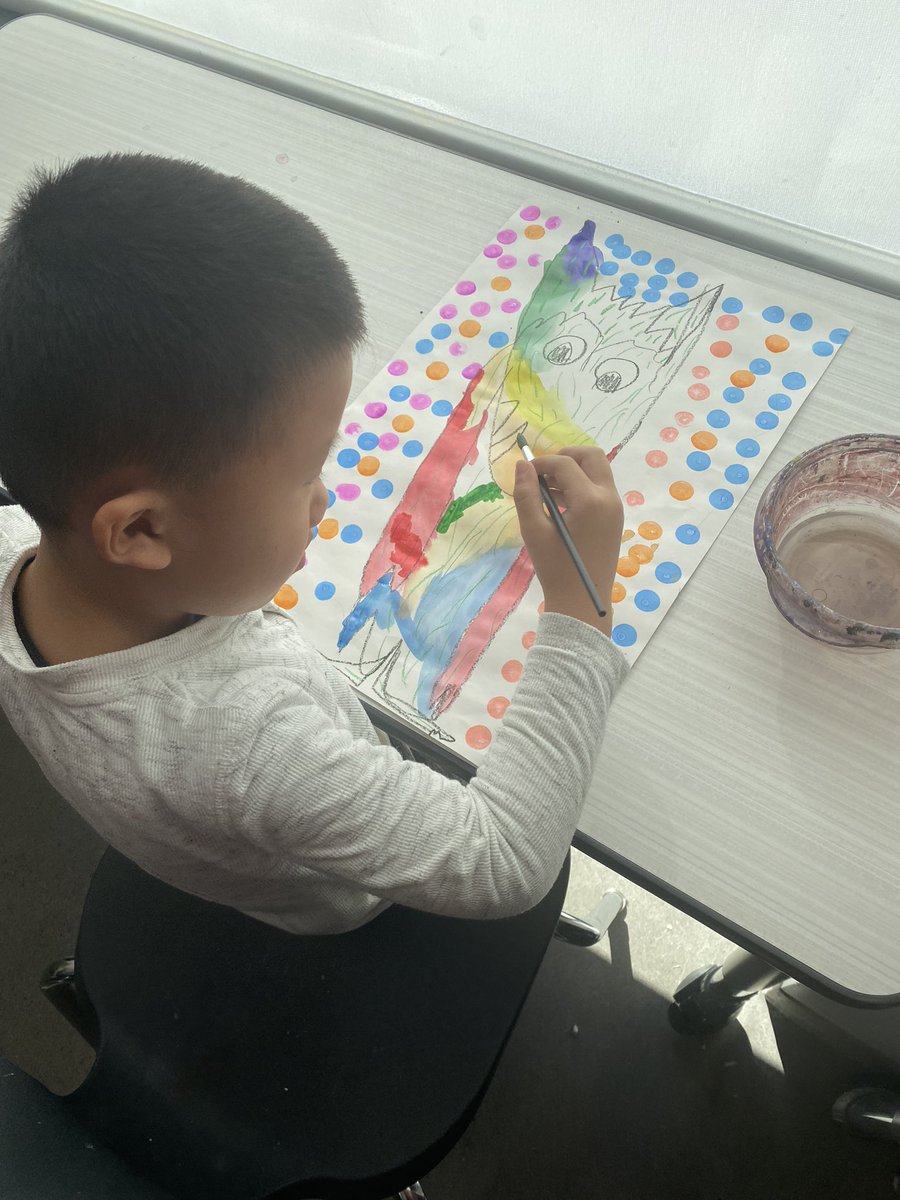 CaceeSamberson's tweet photo. Kinder is making great progress on their Color Monsters- inspired by the book by Anna Llenas. #SEL #colorblends @WWECardinals @melissaisd https://t.co/Fym4Fh8sOe