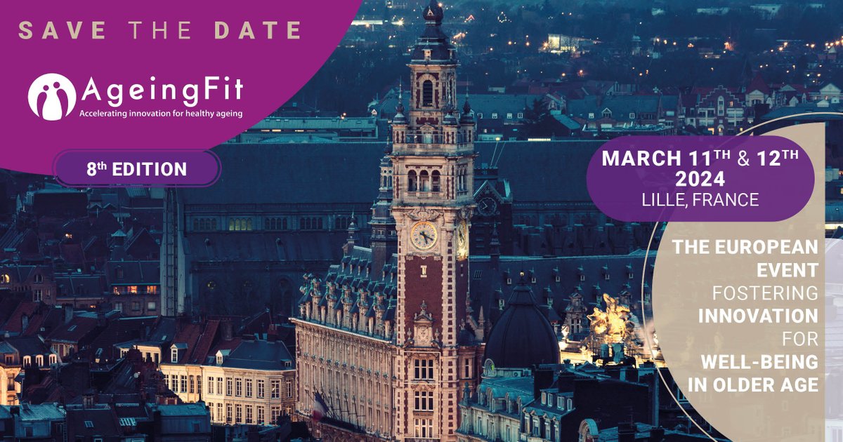 ⭐️AGE-WELL is a partner of @AgeingFit - the European meeting place for #innovation for #ageingwell. Register for #AgeingFit2024 in Lille, France on March 11 & 12 and benefit from an exclusive discount thanks to our partnership! Contact info@agewell-nce.ca ageingfit-event.com/about-ageingfi…