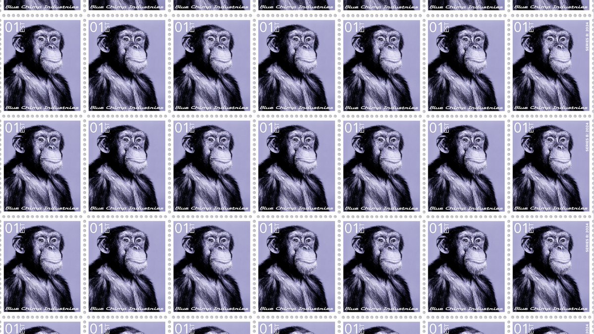 ⚡️ GLEN WEXLER GIVEAWAY ⚡️  

🐵 ’Page of Blue Chimp Stamps’  

⤵️ Like &amp; Retweet by 5:30 PM ET to enter  

This original work by <a href="/GlenWexler/">Glen Wexler</a> is eligible for today’s burn to redeem ‘UFO Los Angeles (c. 1970)’. Winner will have one hour to participate in the burn so be ready 🔥