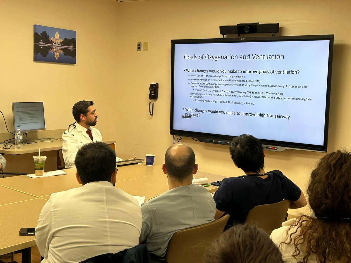 @IMMWHC OH WOW!! What an excellent morning report done by Dr. @Imran1012 on ventilator physiology and management. #internalmedicine #IMproud #MedstarIM @whcpccm