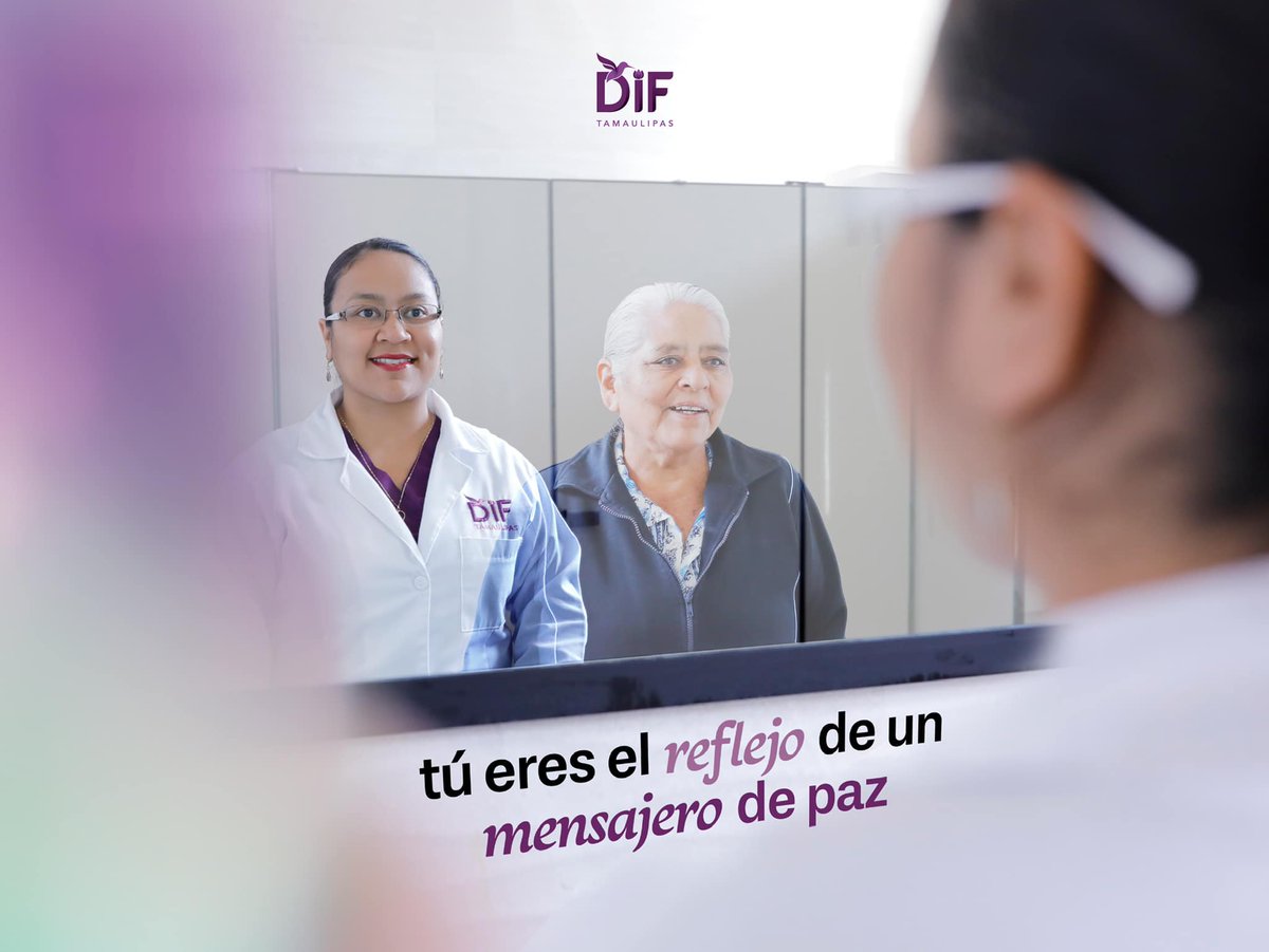 En cada acción reflejemos la luz de la esperanza. Juntas y juntos como #MensajerosdePaz sigamos construyendo el Tamaulipas que todos queremos para nuestras familias.
#SomosDIF #SomosTamaulipas
Todas y todos somos el reflejo de Tamaulipas.
Todas y todos somos Mensajeros de Paz.