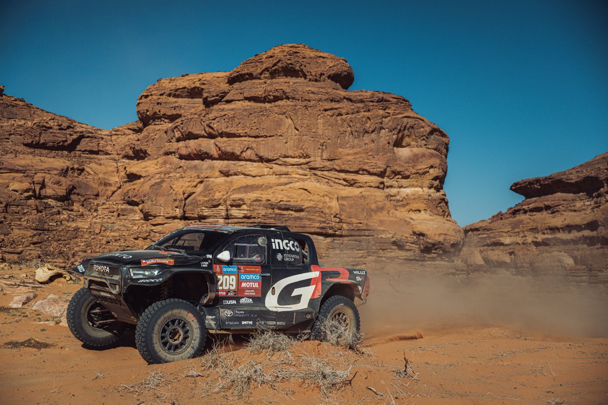 TheRealGiniel's tweet photo. Not a great day of racing for us, but we will persevere and do our best tomorrow. #TGRSA #Backtgrsa https://t.co/gMpmw5lT8Z