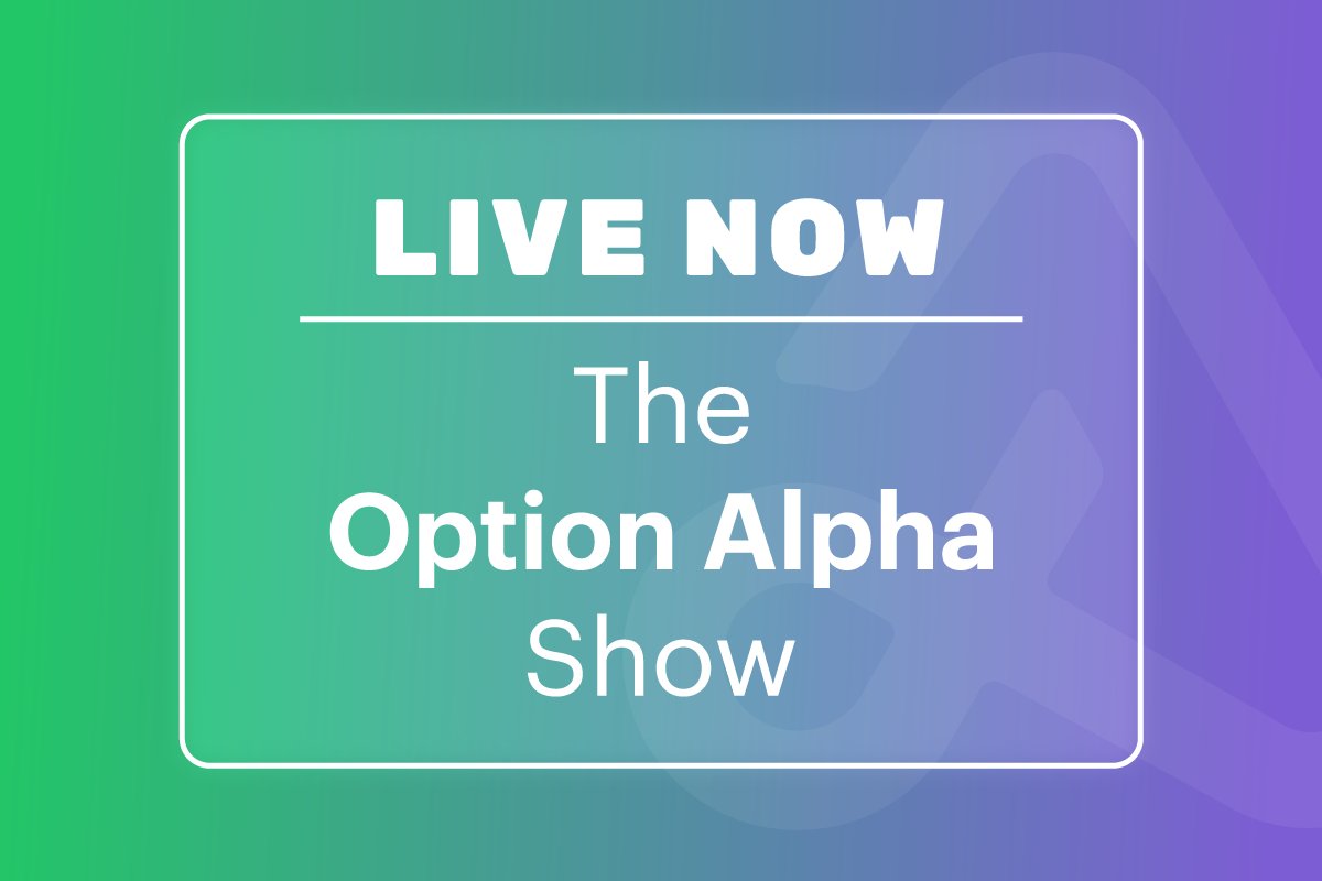 tradier's tweet image. The 'Option Alpha Show' is LIVE NOW with a new episode called "Probability Theory: How Many Trades Does It Take To Be Successful"🤩 Don't miss out! #probabilitytheory #trades hubs.li/Q02gGpVk0