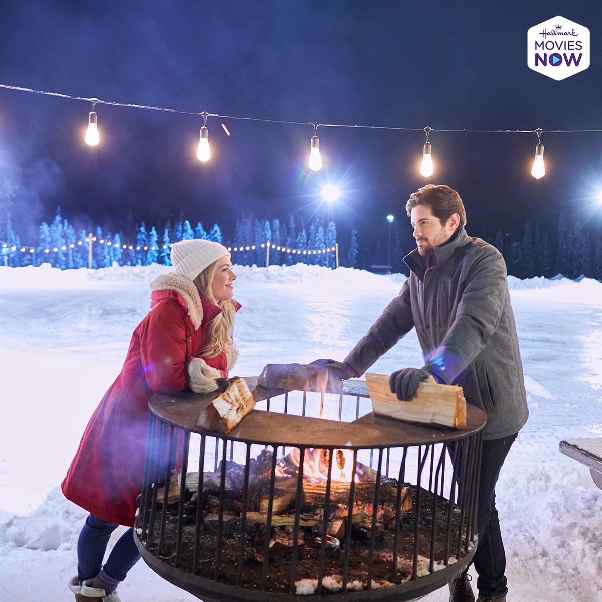 's tweet image. Can a princess' identity be kept secret while she is working incognito at a ski resort? Find out in #AWinterPrincess starring @TheNatalieHall and @chrismcnally_ now streaming on #HallmarkMoviesNow! #Hearties
