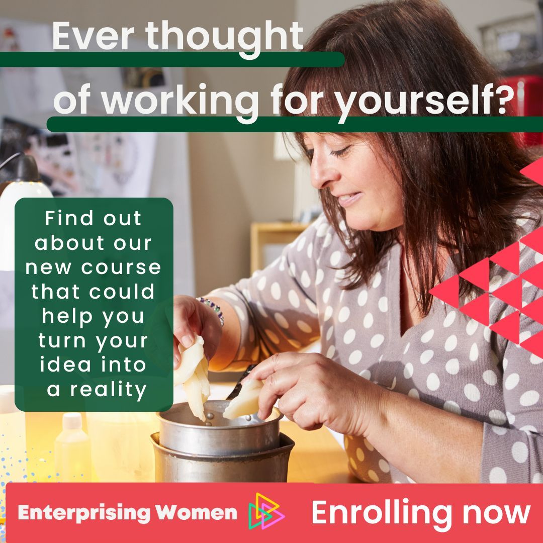 Ever thought you might like to work for yourself?

Join our course for women that will guide you through a process to do just that.

Find out more and enrol: 🔗 buff.ly/3hfMDgg  🔗

📅 Thursdays, 9.15 to 2.45 pm I Starting February 22nd, 2024 I Enrolling now