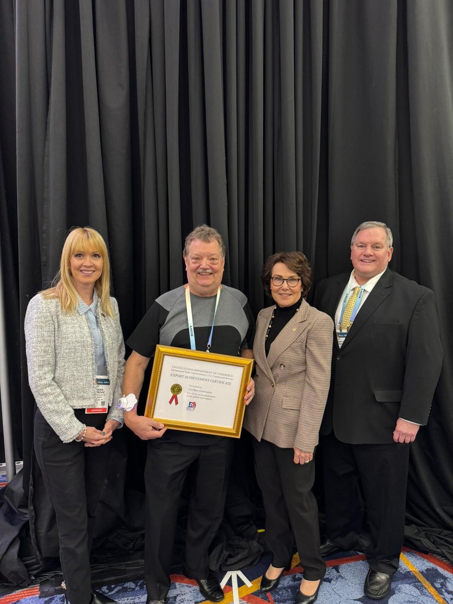 👏Congrats to #Nevada exporter <a href="/CareWearCorp/">CareWear</a> for receiving our Export Achievement Award! Our CS Nevada/Rural Export Center team had the pleasure of recognizing the client with <a href="/SenJackyRosen/">Senator Jacky Rosen</a> at #CES2024. Learn about our rural export assistance: trade.gov/rural-export-c…  <a href="/tradegov/">ITA</a>