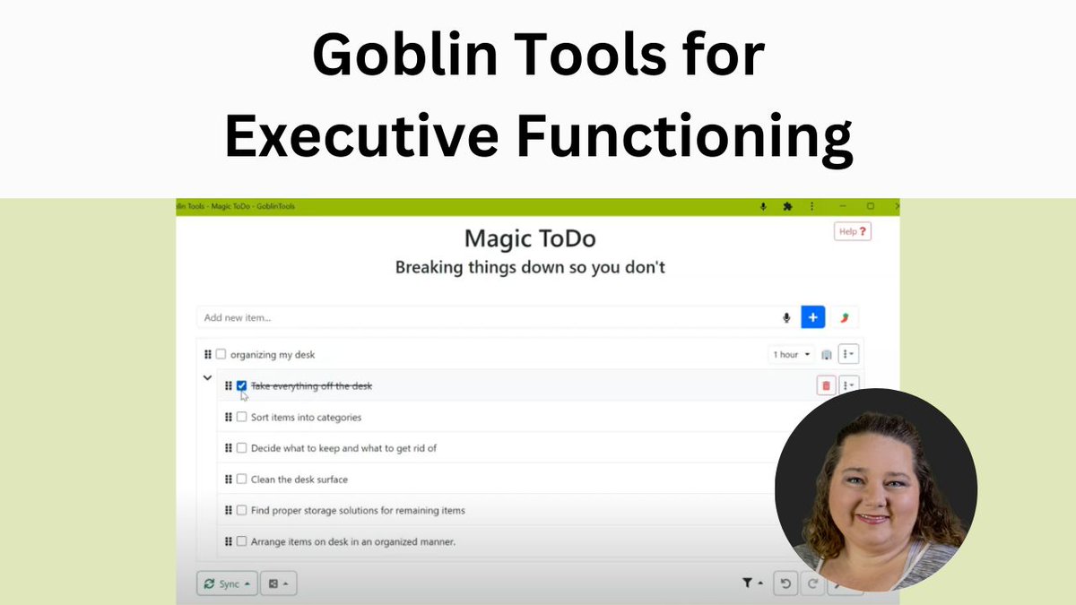 Watch the latest PATINS TV video to learn about Goblin Tools - a great resources for teachers and students to help with executive functioning skills. #PatinsIcam
bit.ly/3C6iVRO
<a href="/AmandaLBrown82/">Amanda Brown</a>