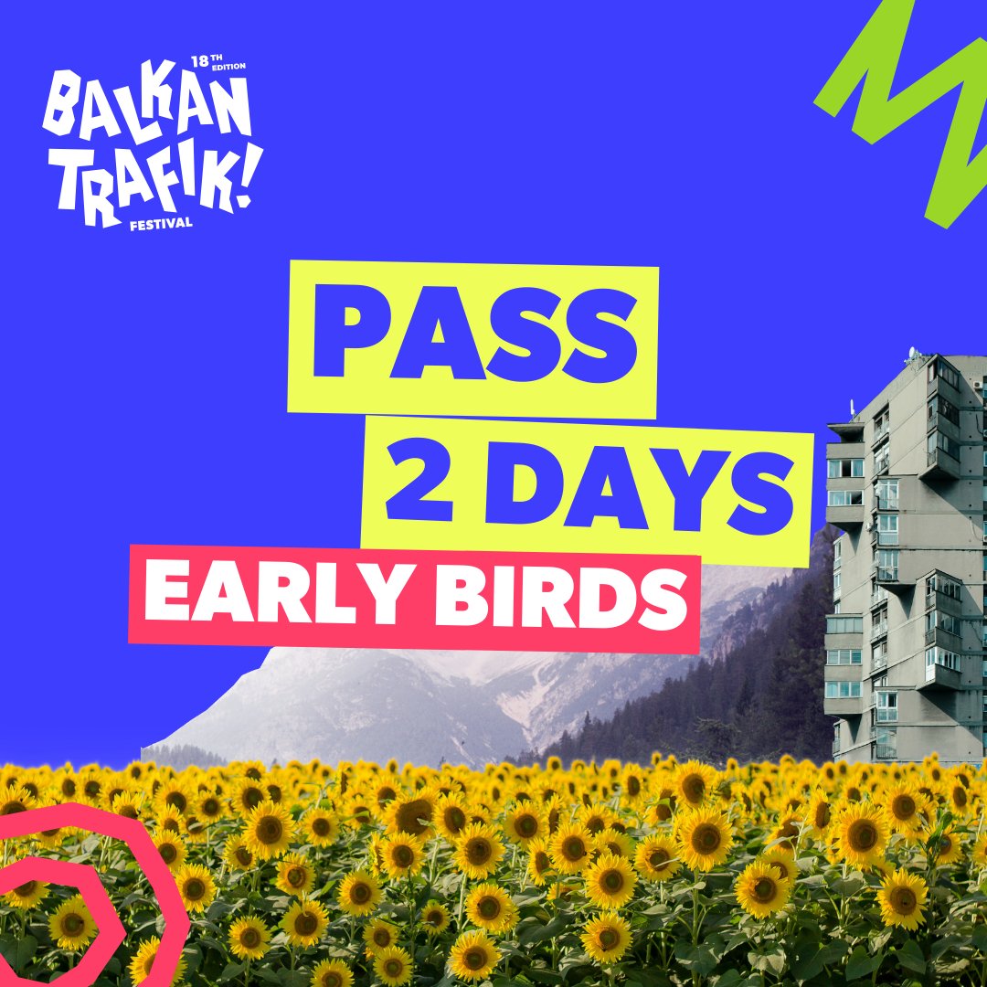 Dive into the heart of Balkan culture! 🎟️ 2-day pass for Balkan Trafik Festival AVAILABLE now!
Secure your pass to a weekend filled with music, dance, workshops, exhibitions, food and Balkan vibes 🎶🎉#balkantrafik24
👉 balkantrafik.com/get-your-ticke…