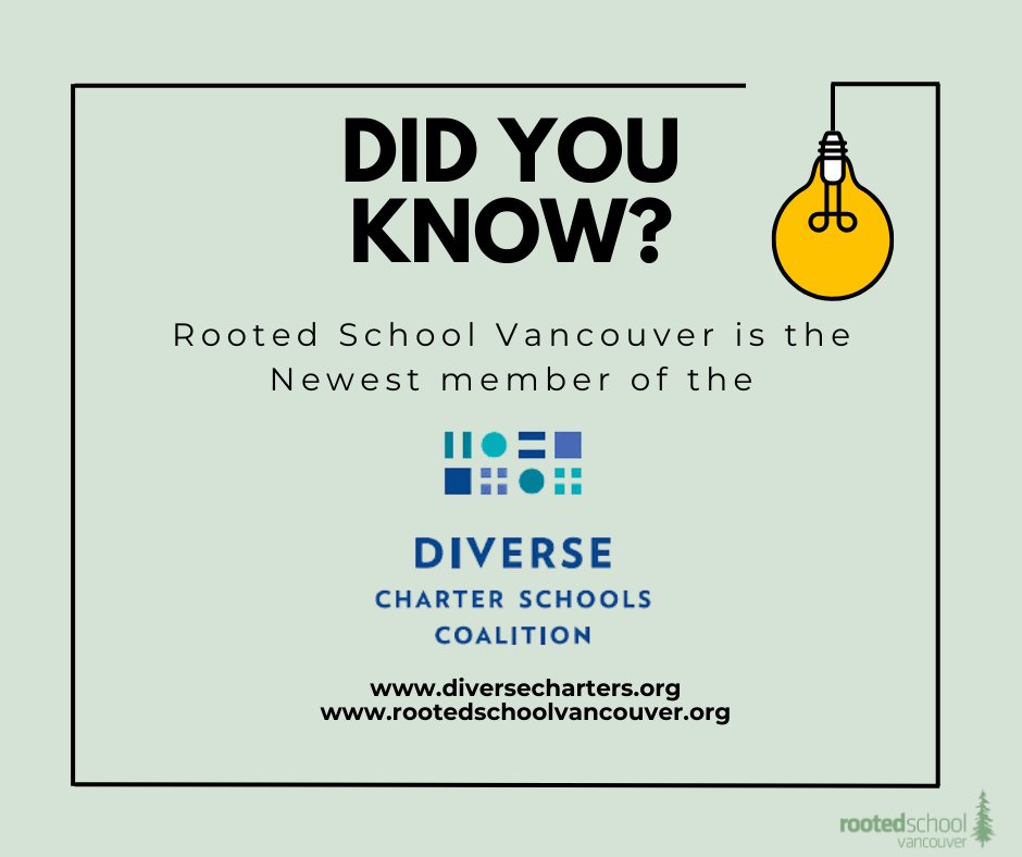RootedVancouver's tweet photo. Great news! We are excited to join the @diversecharters as its newest member school. We are proud to join a network of 101 members serving over 100,000 students dedicated to creating excellent, inclusive, and equitable schools for all. https://t.co/8m8u3xjxXF