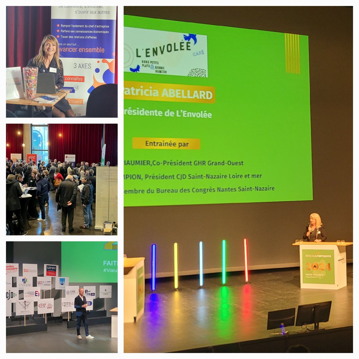 Soirée nazairienne. Place des réseaux et Vœux du Monde Économique. Plus de 400 participants #VoeuxEco2024 Participation des réseaux du territoire comme le <a href="/CAAClubaffaires/">C.A.A</a> sur son stand. Une des assoss animée par <a href="/CCINantes/">CCI Nantes St Nazaire</a>
<a href="/FarrouetPRO/">Fabienne ARROUET PRO</a>