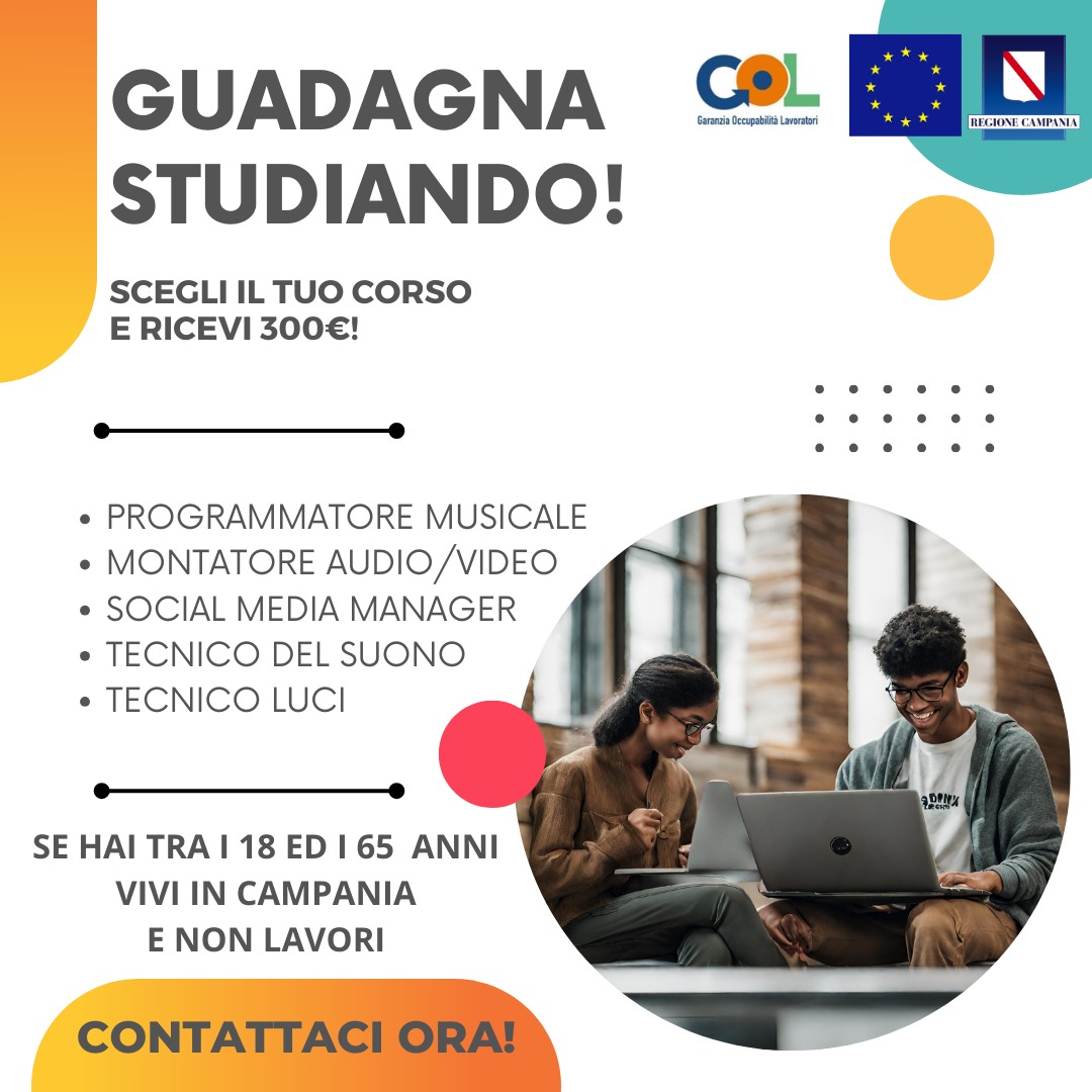 HopelandLabel's tweet image. Guadagna Studiando! 💼✨ 
I corsi formativi gratuiti della Regione Campania sono qui per te! 
Se sei un inoccupato residente in Campania, dai 18 ai 65 anni, questa è la tua opportunità.

🎓 Corsi Gratuiti: Acquisisci nuove competenze con corsi gratuiti ed acquisisci un attestato!