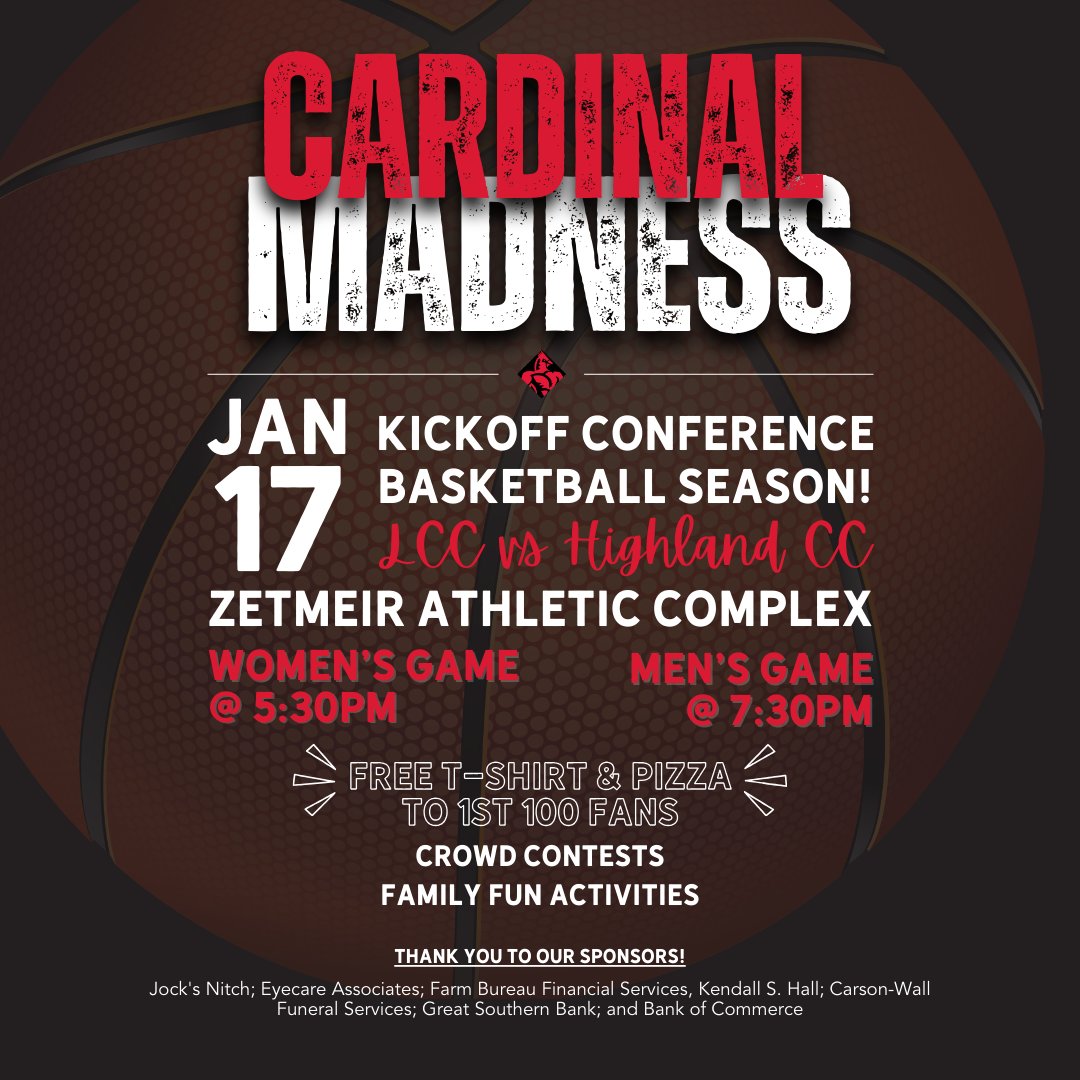 Cardinal Madness TONIGHT! Help us pack the gym!

We will also be honoring the Alice and Corky Beachner Family with the "Cardinal Generational Family Award" during halftime of the Men's game.