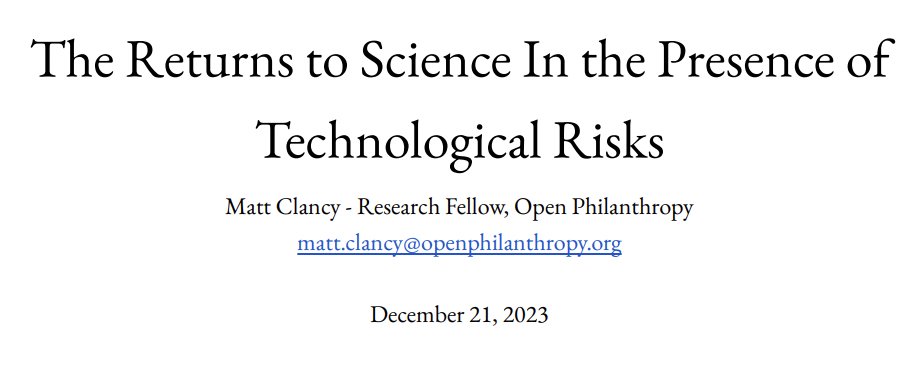 Science giveth (mRNA vaccines that save lives) and science taketh away (nuclear weapons that could destroy civilization). I spent ~7 months working on a report estimating the net social impact of science, given risks and benefits of new scientific capabilities. 1/14