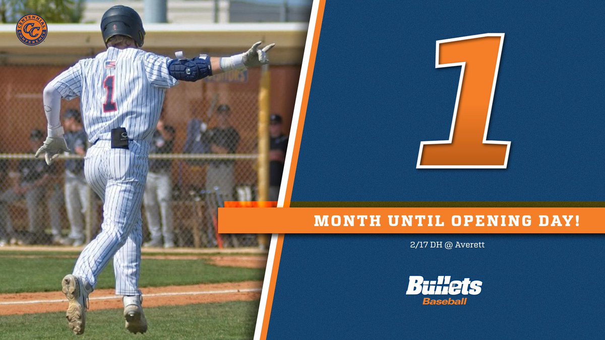 GBurgBase's tweet photo. We are officially one month from Opening Day! Let the countdown begin!

Gettysburg Baseball kicks off the 2024 season with a weekend trip down south for a doubleheader at Averett University in Danville, VA on 2/17!

@gburgbullets @gettysburg https://t.co/Vf9KTHm2AN