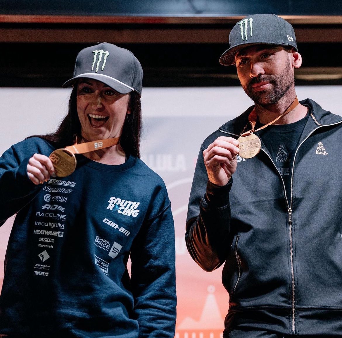 FemalesinMSport's tweet photo. SARA PRICE IS THE FIRST AMERICAN WOMAN TO WIN A DAKAR STAGE 🏆✍️ 

After clinching a victory at @dakar’s Stage 10, @SaraPriceMX is also the THIRD-EVER woman with a stage win 🤝 She enters Stage 11 running a very comfortable P2 in her SSV class. 

#WomeninMotorsport #DakarRally https://t.co/vqUH9kr7XG