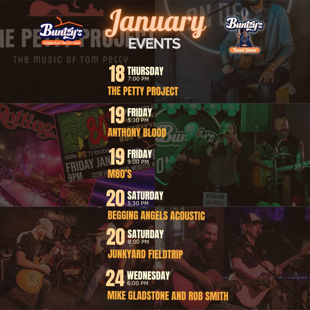 buntsys's tweet photo. This week is packed with live performances! 🎵 Don't miss out on the fun.

Check out our online music calendar at https://t.co/Om2xqLZrEt https://t.co/H67wghfEnP