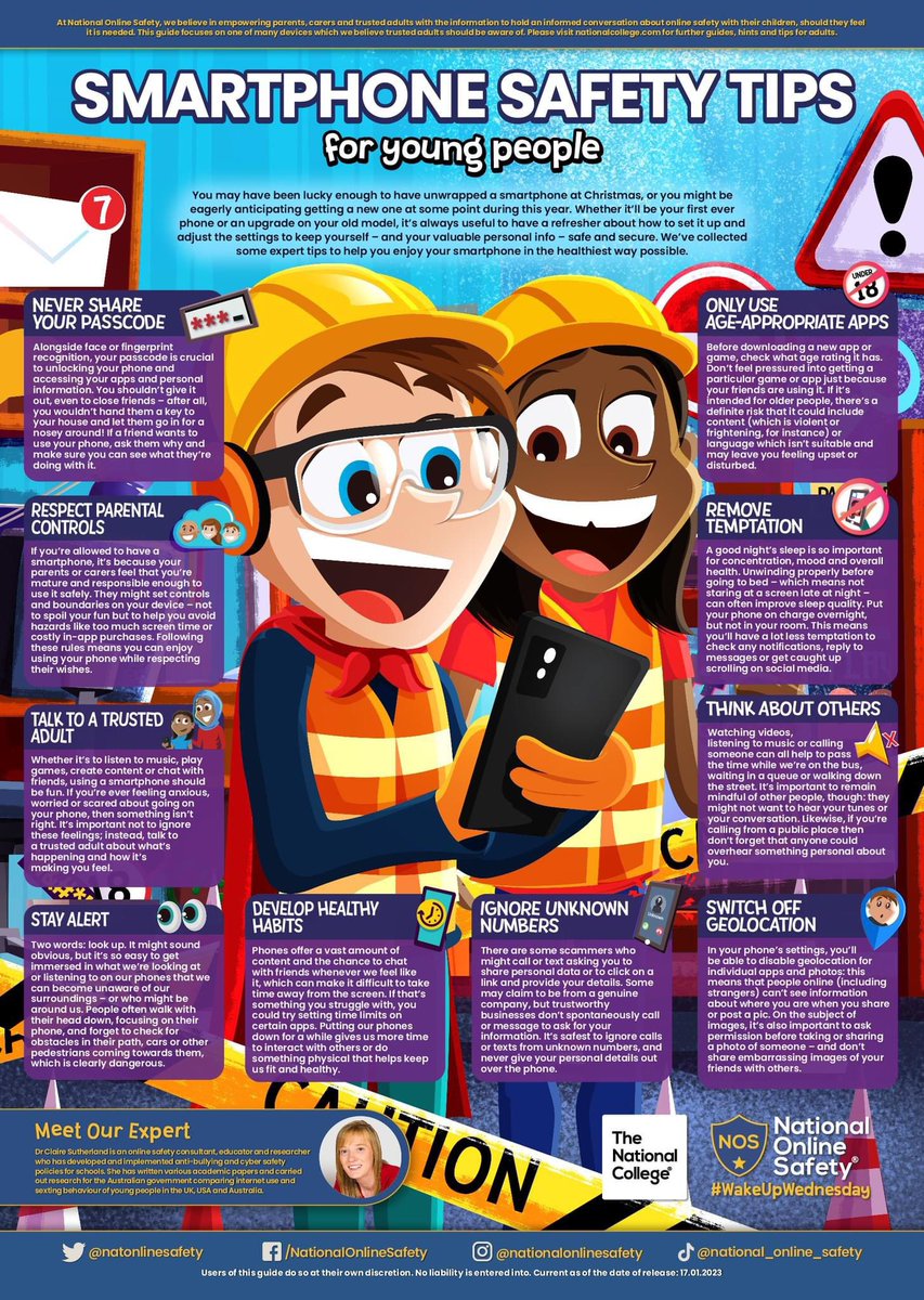 Debbie Buckland (@mrsbucklandyr6) on Twitter photo Please talk about these safety tips - so many of our under 12s now have smartphones and it’s so important that they know how to use them safely and responsibly. #OnlineSafety <a href="/CastleBatch/">Castle Batch School</a> <a href="/mrstayloryr5/">@SallyTaylorCBPSA</a> <a href="/_TPLT_/">The Priory Learning Trust</a> Please talk about these safety tips - so many of our under 12s now have smartphones and it’s so important that they know how to use them safely and responsibly. #OnlineSafety <a href="/CastleBatch/">Castle Batch School</a> <a href="/mrstayloryr5/">@SallyTaylorCBPSA</a> <a href="/_TPLT_/">The Priory Learning Trust</a>
