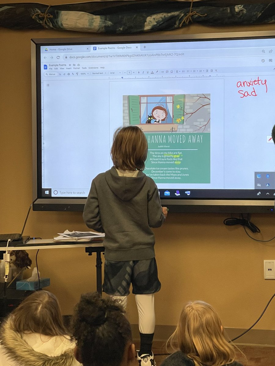 MrsHinz2nd's tweet image. Lessons with @jmartinlibrary are the best! We loved diving deeper into the meaning and emotions of poetry! We also learned about some new elements of poetry!