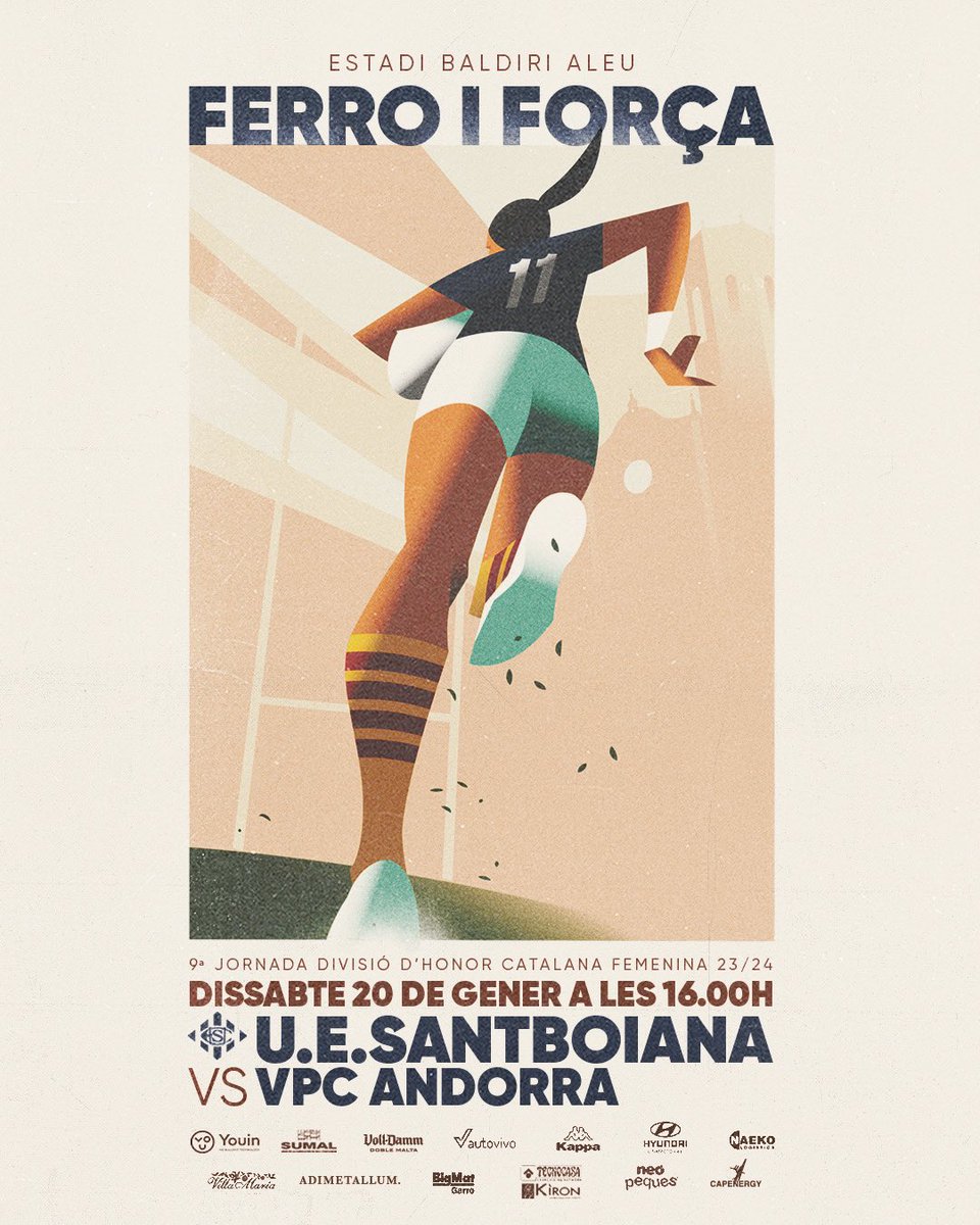 El Sènior Femení vol seguir creixent a la Divisió d’Honor Catalana! 🆙🙌🏻

Jornada 9 DH Cat Femenina 🏆
🏉 𝗨.𝗘. 𝗦𝗮𝗻𝘁𝗯𝗼𝗶𝗮𝗻𝗮 𝘷𝘴 <a href="/VPCANDORRA/">VPC ANDORRA RUGBY XV</a> 
🏟 Estadi Baldiri Aleu
📆 Dissabte 20 de gener - 16.00h

Us esperem al Baldiri! 🏠

FERRO I FORÇA, jugadores! 💙

#FerroSantBoi