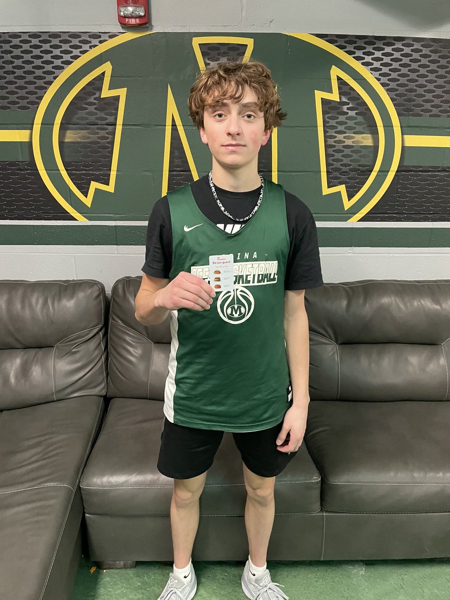 Congrats to Bryce Zufra for winning the Chick-fil-A player of the game against Wadsworth