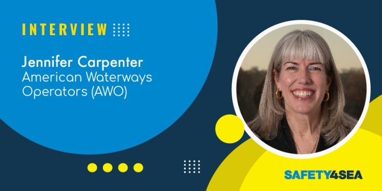AWO President & CEO Jennifer Carpenter recently spoke with @Safety4Sea, sharing insights on industry challenges, supportive work environments for mariners, sustainability in maritime, and more: ow.ly/UWty50QrKfU