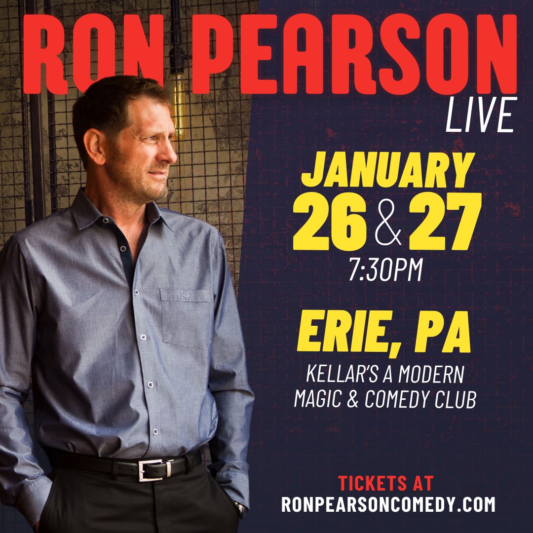 See you next weekend, PA! 

Get tickets at the link in my bio! 

#ronpearson #standupcomedy #eriePA