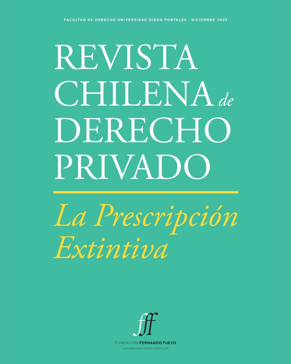 Ya se encuentra disponible en nuestra página web el número temático de la RChDP titulado “La prescripción extintiva”. Encuentra este y publicaciones anteriores en el siguiente link: rchdp.udp.cl/index.php/rchdp