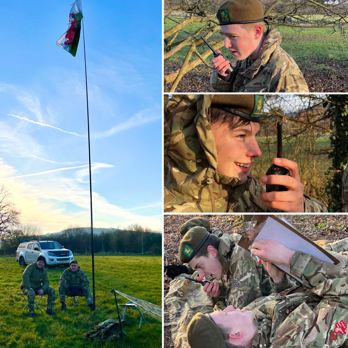 Thrilling day for our Yr 11 #CCF #cadets mastering radio comms 📡 in a field exercise! Kudos for their teamwork, keen observation & brilliantly handling the surprise camp invasion. Thanks to all for braving the chill 🥶 and making it a huge success! #Teamwork @HabsMonmouth