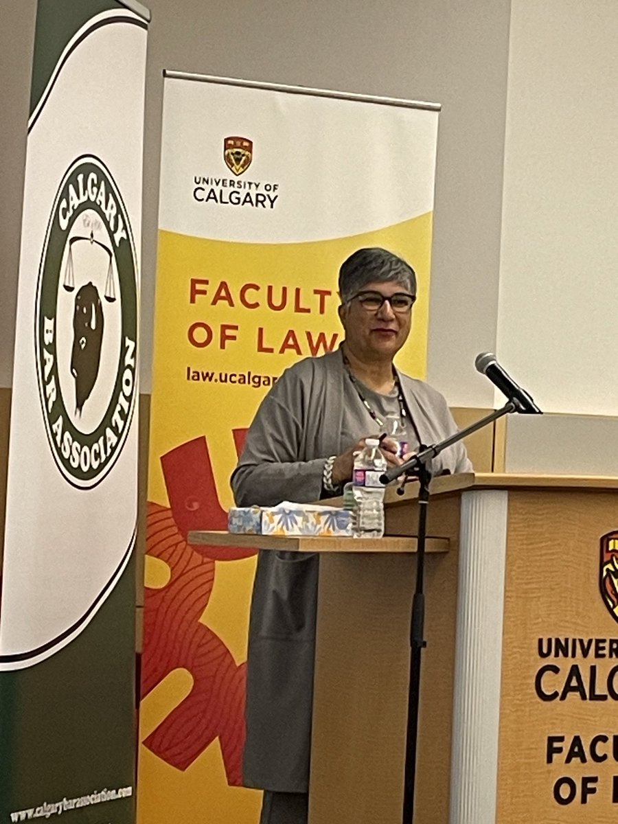It’s an honour to welcome the Hon Ritu Khullar, the Chief Justice of Alberta, as the 2024 Milvain Chair at ⁦the University of Calgary⁩. The Milvain Chair is a wonderful - and unique in Canada! - joint venture between ⁦@UCalgaryLaw⁩ and the ⁦@Calgarybarassoc⁩.