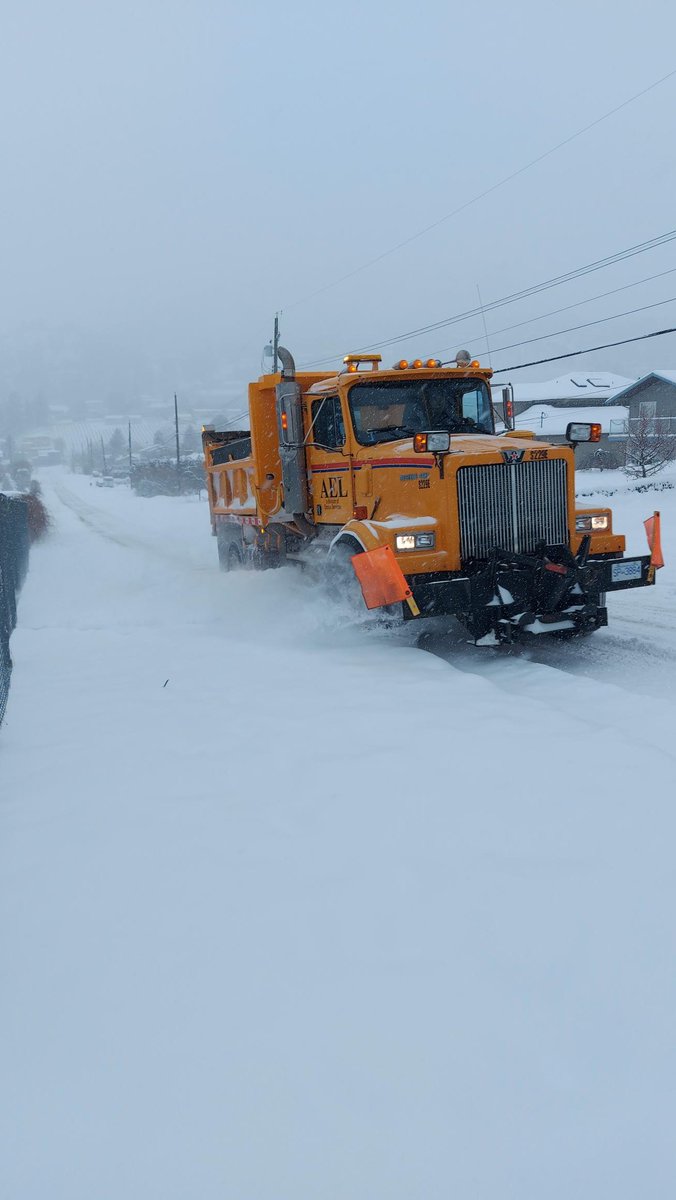 Our crews in <a href="/WestKelownaCity/">City of West Kelowna</a> are hard at it today! Roads are being cleared using the Priority 1,2,3 system. For reference, we've included the City Priority Map here! Crews will be on today &amp; through the night plowing and sanding roads! See a truck, smile, wave and give space!