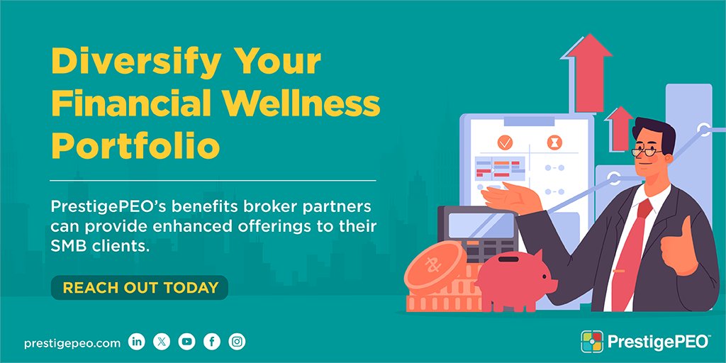 #Financialwellness is one of the most requested #employeebenefits from the workforce today. #Benefitsadvisors who partner with #PrestigePEO can offer their SMB clients financial tools & a diversified portfolio of #retirement plans. Learn how we can help! zurl.co/TV4K