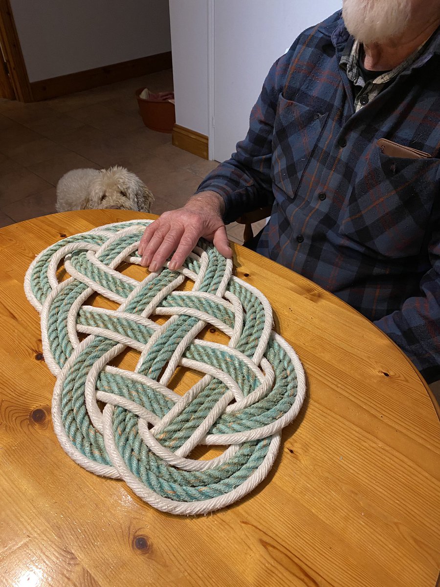CornishSpliced's tweet photo. Looking great Grandad
A 53cm x 33cm Floor/Table mat/wall hanging
Has just been added to our online shop
This stunning mat is made from retired potting ropes from St Ives and Newlyn.
We currently have just one available β so be quick!
Postage approx Β£7
#rePURPOSEDinCORNWALL https://t.co/r9H089wtkH