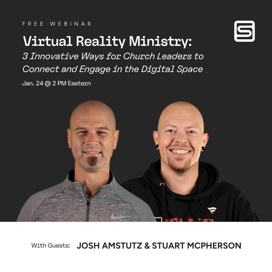 Register today for our January Webinar, Virtual Reality Ministry: 3 Innovative Ways for Church Leaders to Engage in the Digital Space 🌐 Registration Link: events.blackthorn.io/en/A0Hr5y6/jan…