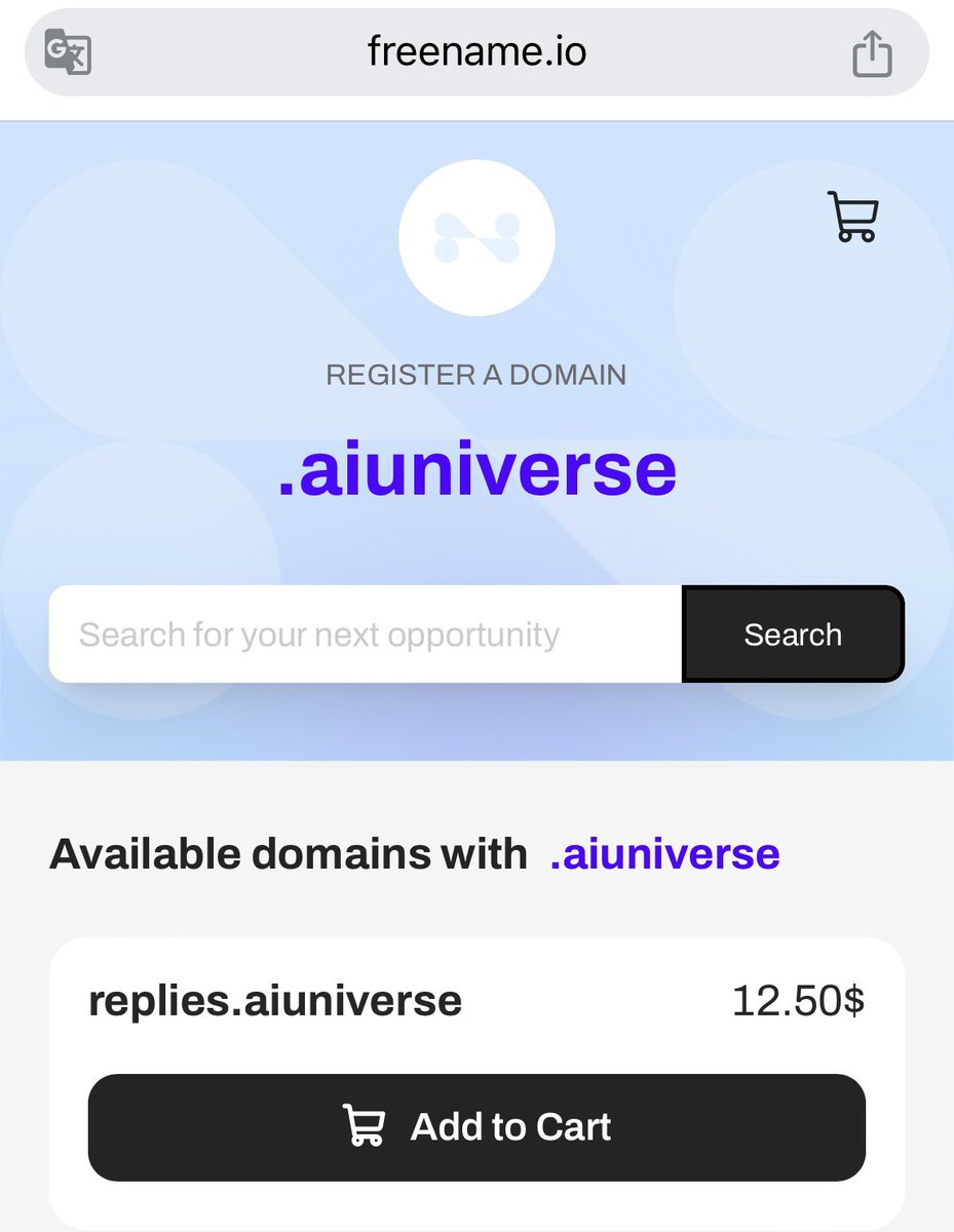 AI_TLD's tweet photo. Web3 TLD .aiuniverse

web3 Domains

☑️ https://t.co/XRJnnJkhE0
_____________________________
#AI #AIUniverse #UniverseAI #Universe #web3 #web3domains #Web3Names #freename #Domain #domainname #domainnames #Domains #artificalintelligence https://t.co/F12AqEk0lY