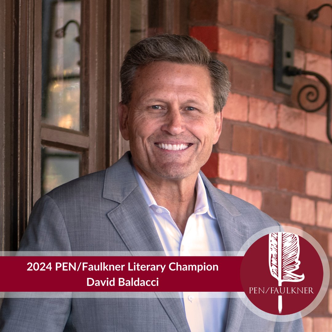 We are thrilled to announce that author and philanthropist David Baldacci has been selected as the 2024 PEN/Faulkner Literary Champion! tinyurl.com/4uzmr4f8