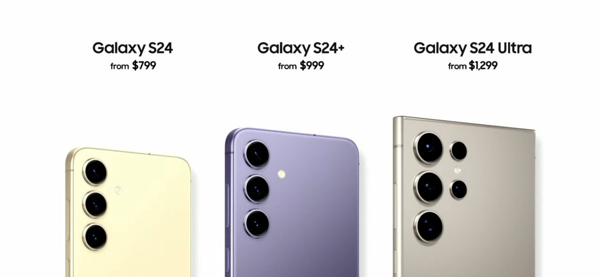 Voila les prix des S24 de Samsung