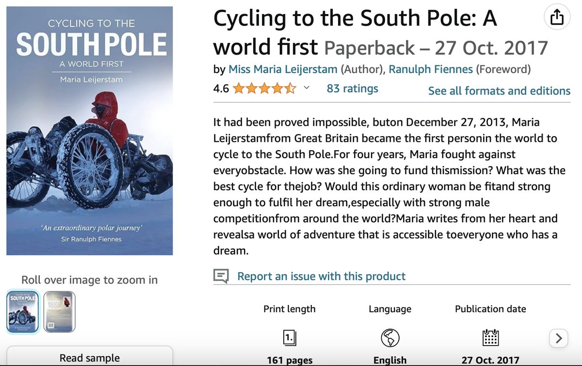 My books are flying out of the door thanks to my 10yr anniversary.....and I'm working on an update for the 4th print run. 😀📕

<a href="/icetrikes/">ICE Trikes</a> #southpole #antarctica #worldfirst #cyclingtothesouthpole #happyanniversary #anniversary 

amazon.co.uk/Cycling-South-…