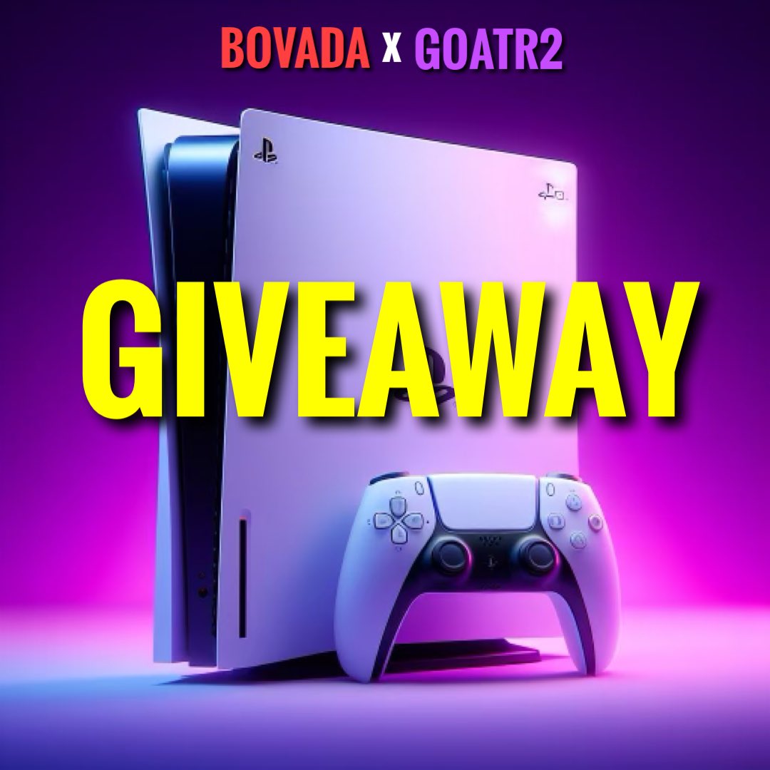 GoatR2_'s tweet photo. ❗️PS5 GIVEAWAY❗️

I’m teaming up with Bovada to giveaway a PlayStation 5!

How to enter:

• RT 🔁
• Follow @Bovada_Casino &amp; @GoatR2_ 
• Have a Bovada account- https://t.co/Lj5KwzHIqH

Must be 18+ to win! (Winner selected next week) https://t.co/ZZQVk4SpHp
