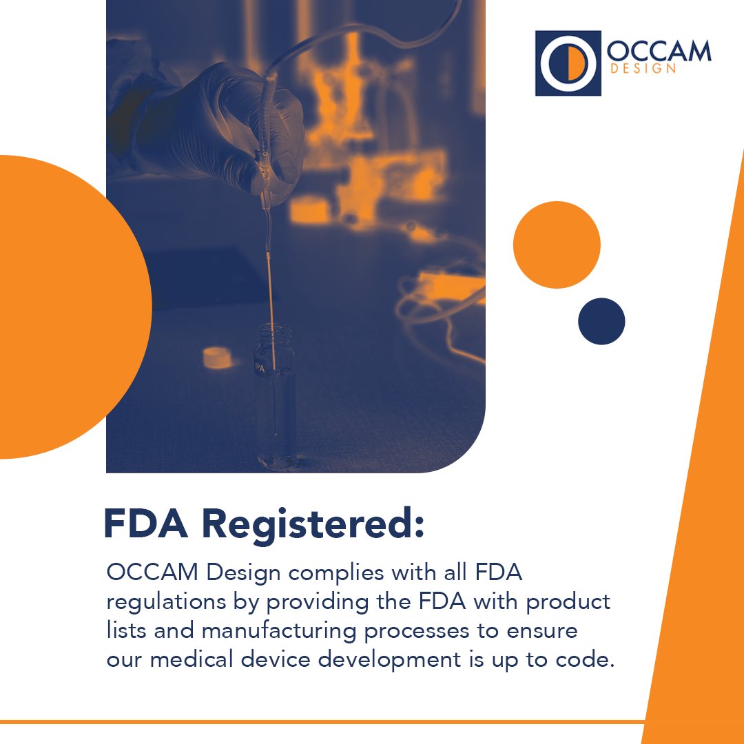 occam_design's tweet image. We are happy to announce that we are @isostandards Certified and @FDA  Registered, two certifications that help us uphold our dedication to excellence, high quality, and safety in every aspect of what we do. 

#ISOCertified #FDACompliant #FDACertified #MedicalDeviceInnovation
