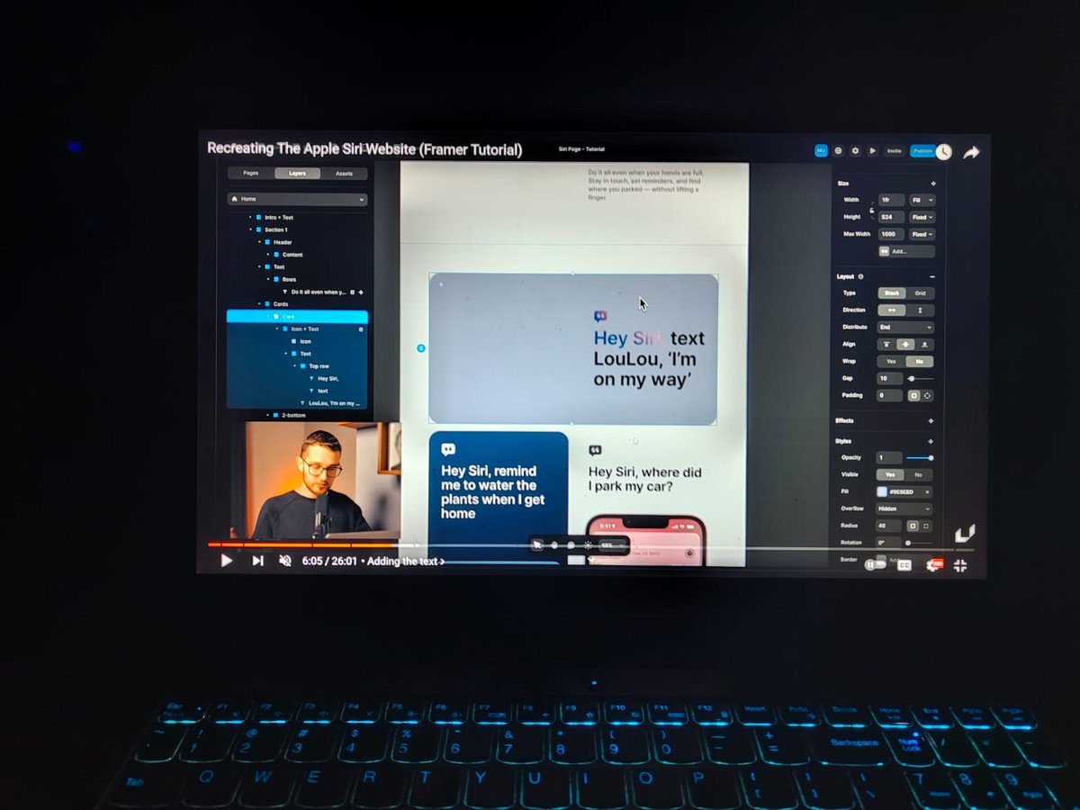 vinayjunejaa's tweet photo. Vibe is all about doing what you love. @framer @learnframer @nandimuzsik nailing it everyday. Learning feels like Binge-Watching, you go man🙌🚀.
Soo Hyped up right now for next killing updates of Framer 🚀.
#daretoshare24 #buildinpublic #framer #learnframer #builtinframer https://t.co/KqfG0uLV8B
